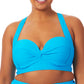 California Waves Women's Plus Molded Cup Bikini Top Swimsuit Blue Size 1X