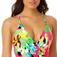 Anne Cole Women's Printed Surplice Front Swim Dress Swimsuit Pink
