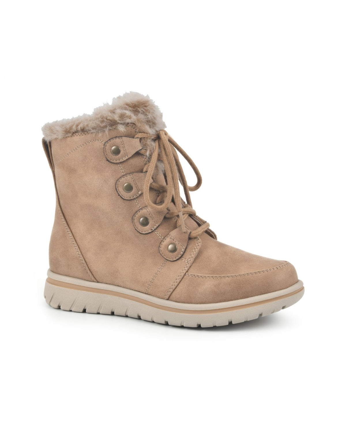 White Mountain Women's Holly Lace Up Booties Brown Size 10 M