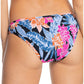 Roxy Women's Tropical Oasis Smock Bikini Bottom Swimsuit Black Size X-Large