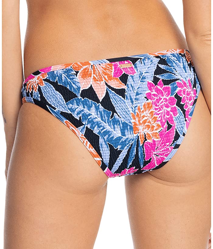 Roxy Women's Tropical Oasis Smock Bikini Bottom Swimsuit Black Size X-Large