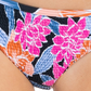 Roxy Women's Tropical Oasis Smock Bikini Bottom Swimsuit Black Size X-Large