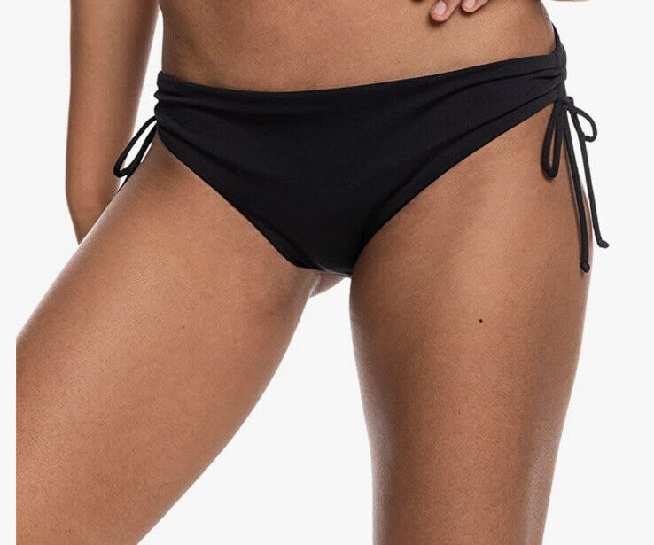 Roxy Women's Beach Classics Side Tie Hipster Bikini Black Size X-Large