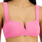 Roxy Junior's Love The Vanuatu Bikini Top Swimsuit Pink Size Small