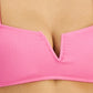 Roxy Junior's Love The Vanuatu Bikini Top Swimsuit Pink Size Small