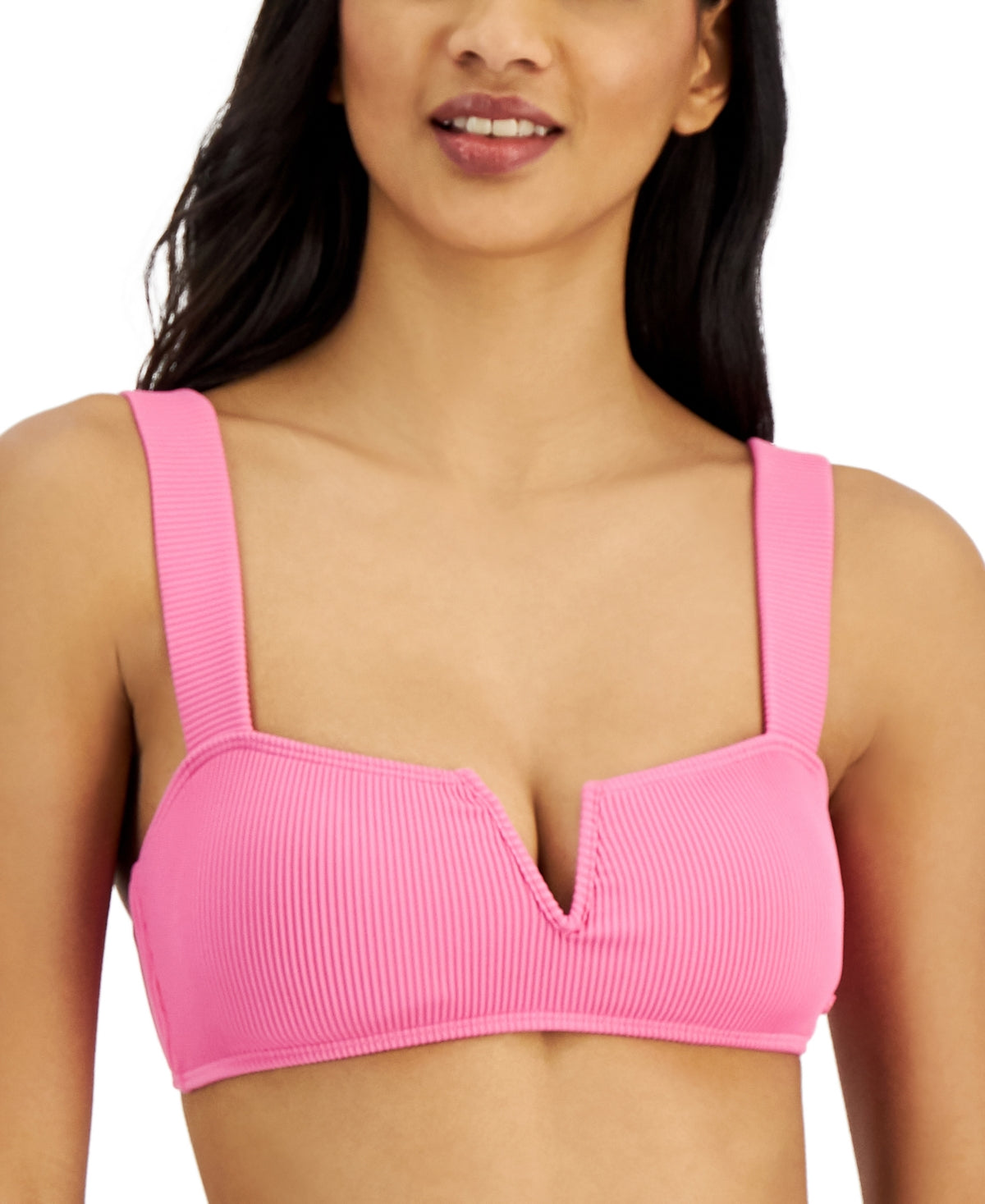 Roxy Junior's Love The Vanuatu Bikini Top Swimsuit Pink Size Small