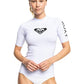 Roxy Women's Whole Hearted Short Sleve Rashguard White