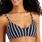 Roxy Junior's Athletic Triangle Bikini Top Swimsuit Gray Size Large