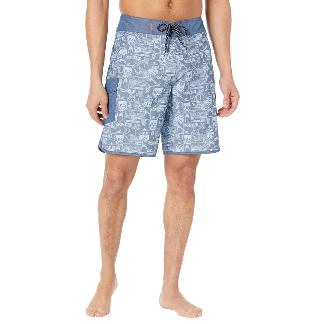 Quiksilver पुरुषों का फ़ोर डोर्स बोर्ड शॉर्ट्स, नीला, साइज़ 40