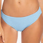 Roxy Junior's Love The Comber Ribbed Bikini Bottoms Swimsuit Blue Size Large