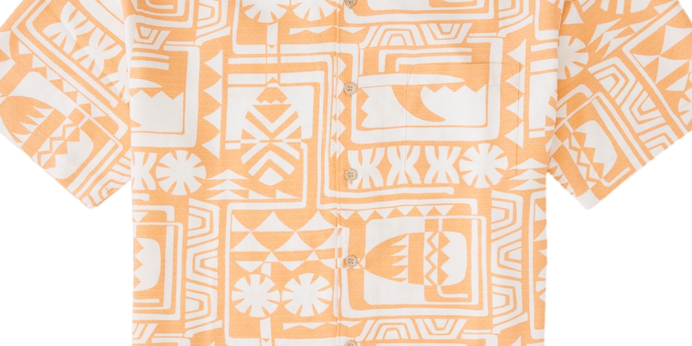 Quiksilver Waterman Men's Dogpatch Vibes Woven Shirt Orange Size XL
