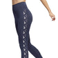 adidas Women's 3 Bar Logo 7/8 Leggings Blue Size Large