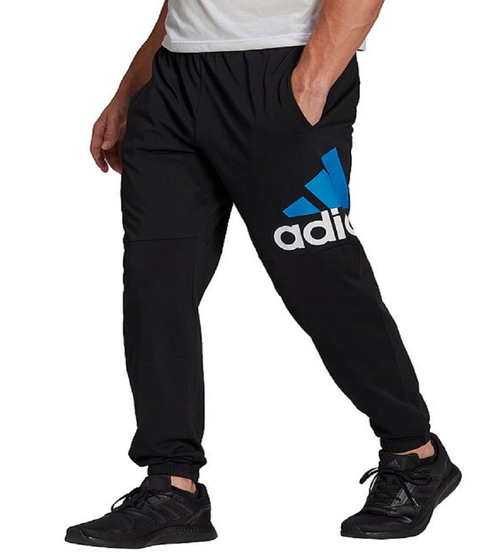 adidas Men's Essential Logo Jersey Pants Black Size Medium