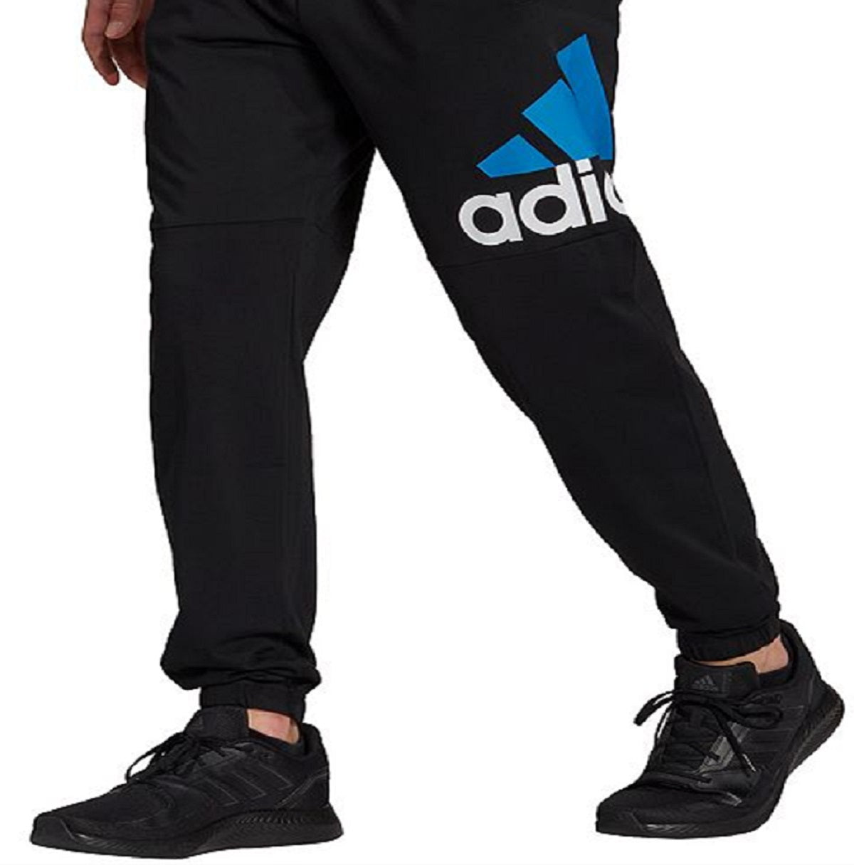 adidas Men's Essential Logo Jersey Pants Black Size Large