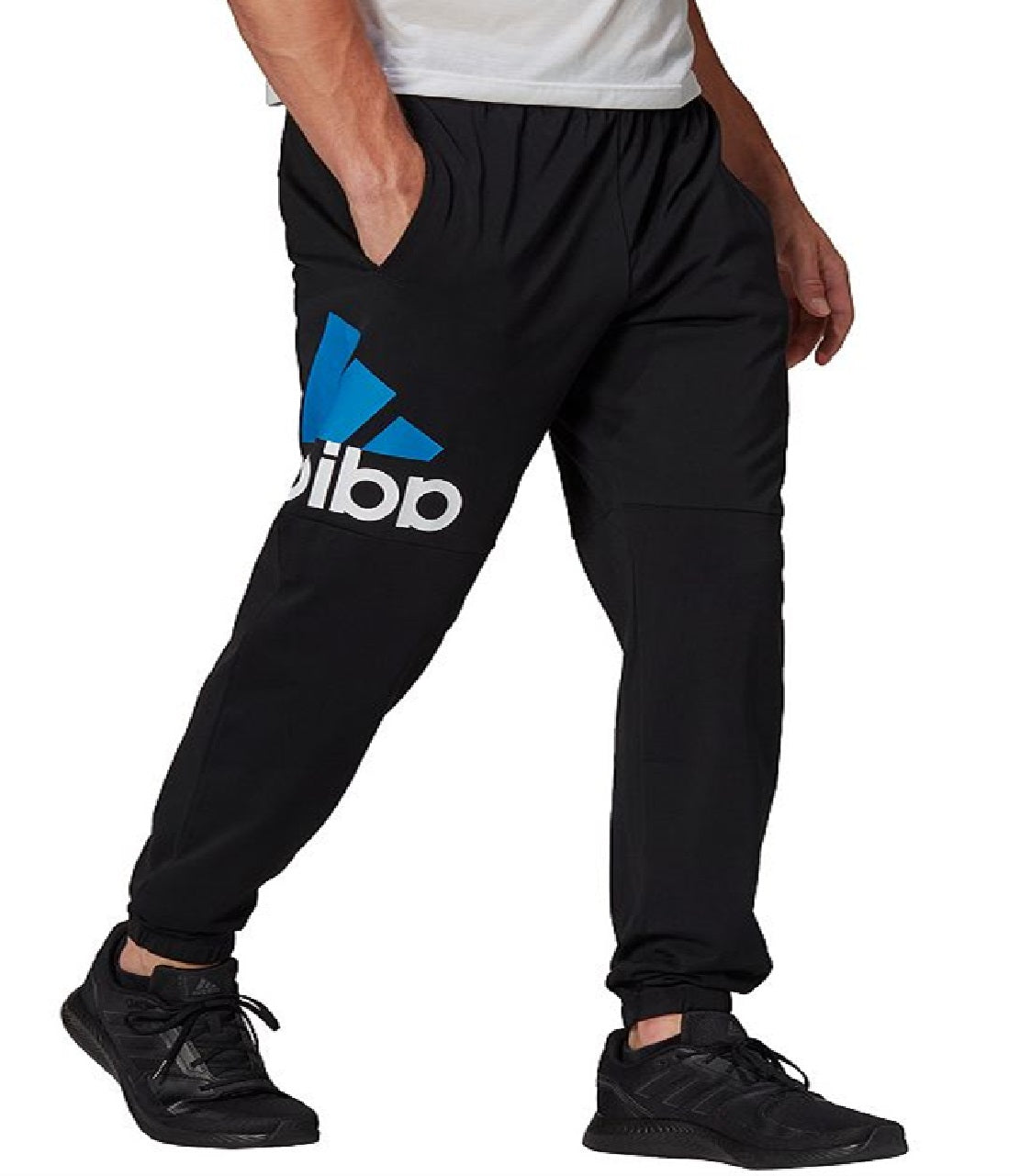 Adidas Men's Essential Logo Jersey Pants Black Size X-Large