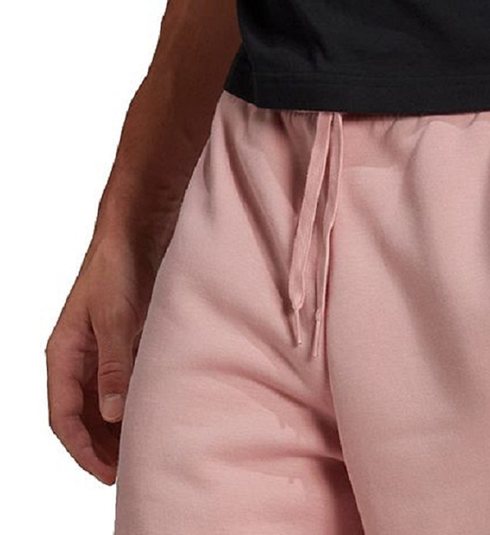 adidas Men's 3 Stripes 10 Fleece Shorts Pink Size Large