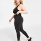 Reebok Women's Lux 3/4 Leggings Black Size 1X