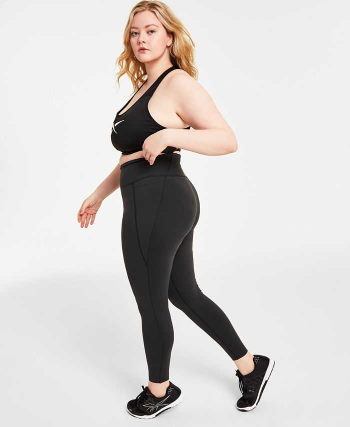 Reebok Women's Lux 3/4 Leggings Black Size 4X