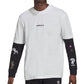 Adidas Men's Trefoil Long Sleeve Tee White Size Medium