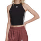 adidas Women's Halter Neck Crop Tank Top Black Size Large