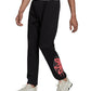 adidas Men's Behind The Tefoil Regular Fit Logo Print Fleece Sweatpants Black Size X-Large