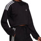 adidas Women's Cropped Sweatshirt Black Size Medium