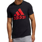 adidas Men's Badge Of Sports Logo Graphic T-Shirt Black Size Small