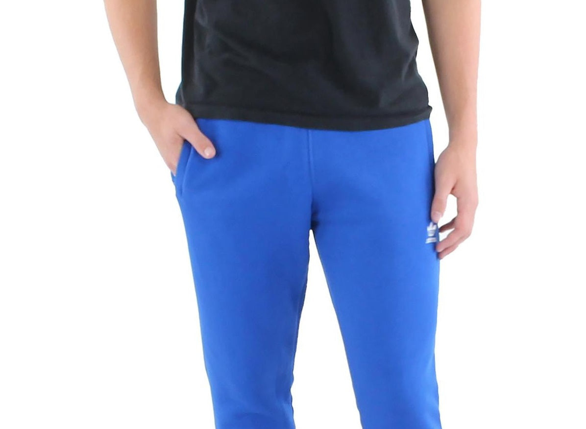 adidas Men's Essentials Slim Ft Tapered Leg Sweatpants Blue Size Medium