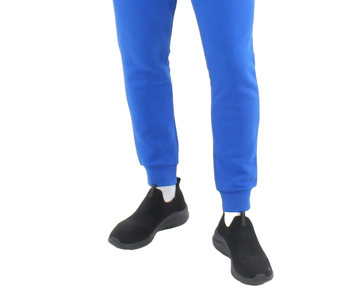 adidas Men's Essentials Slim Ft Tapered Leg Sweatpants Blue Size Medium