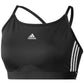 adidas Women's 3 Stripes X Back Sports Bra Black Size 3X