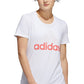 adidas Women's Badge Of Sport Logo Cotton T-Shirt White Size Small