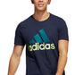 adidas Men's Badge Of Sport Logo T-Shirt Blue Size Medium