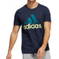 adidas Men's Badge Of Sport Logo T-Shirt Blue Size X-Large