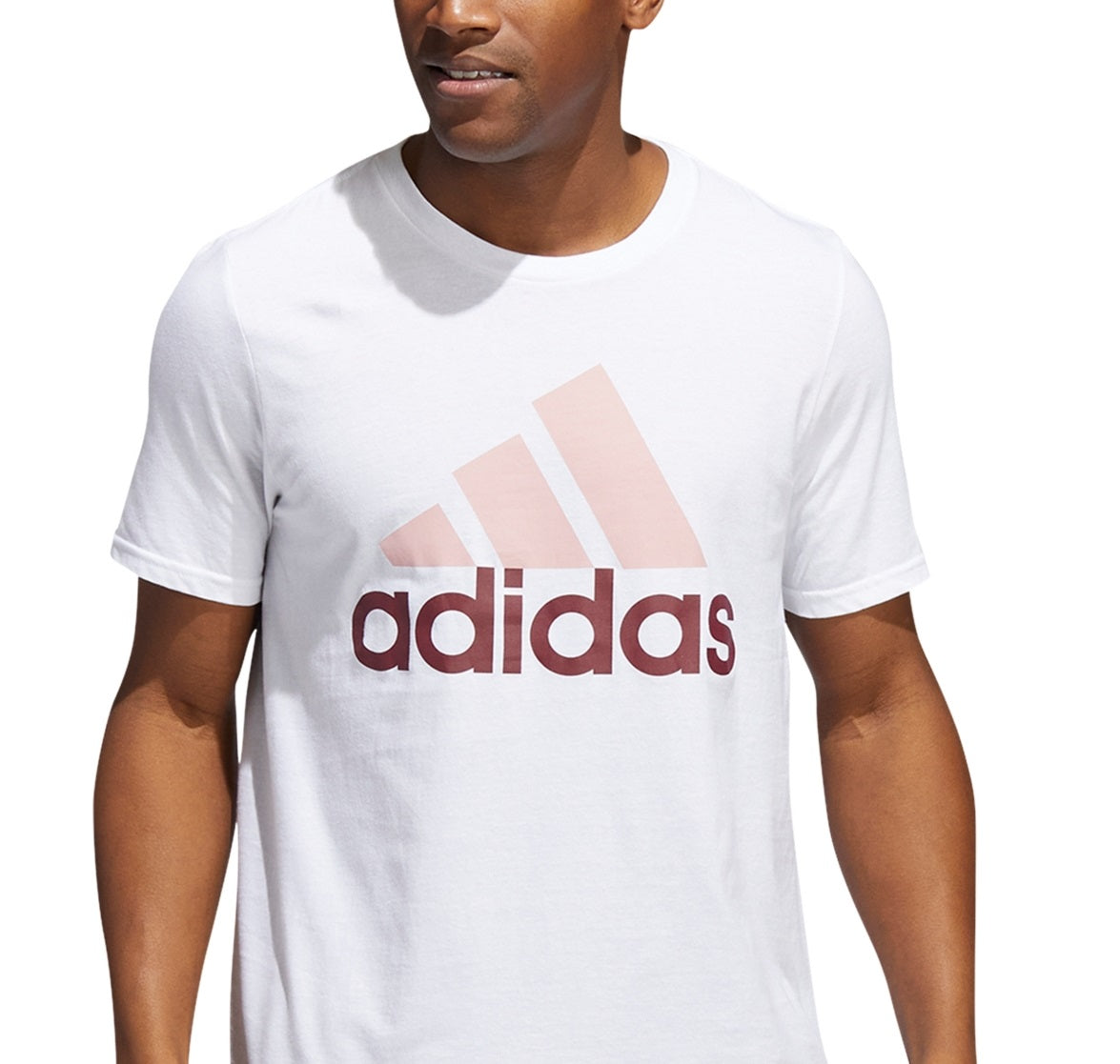 adidas Men's Badge Of Sport Logo T-Shirt White Size Medium