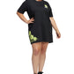 adidas Women's Botanical Graphic T-Shirt Dress Black Size 1X
