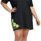 adidas Women's Botanical Graphic T-Shirt Dress Black Size 1X