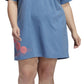 adidas Women's Botanical Graphic T-Shirt Dress Blue Size 1X