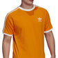 adidas Men's Adicolor 3-Stripes Cotton T-Shirt Orange Size X-Large