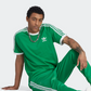 adidas Men's 3 Stripes Cotton T-Shirt Green Size Small