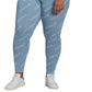 adidas Women's Printed Full Length Leggings Blue Size 2X