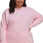 adidas Women's Crewneck French Terry Sweatshirt Pink Size 2X