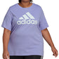 adidas Women's Floral Logo Graphic T-Shirt Purple Size 1X
