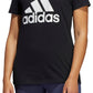 adidas महिलाओं के लिए मेटैलिक कॉटन लोगो टी-शर्ट काला बड़ा साइज़