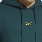 Reebok Men's Oversized Brushed Logo Pullover Hoodie Green Size M