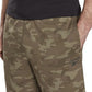 Reebok Men's Allover Camo Print Drawstring Shorts Green Size X-Large
