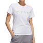 adidas Women's Cotton Tie Dye Logo T-Shirt White Size Large