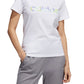adidas Women's Cotton Tie Dye Logo T-Shirt White Size Large