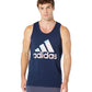 adidas Men's Flag Logo Graphic Tank Blue Size XX-Large