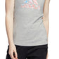 adidas Women's Cotton Logo Americana Tank Top Gray Size Medium