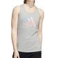 adidas Women's Cotton Logo Americana Tank Top Gray Size Small